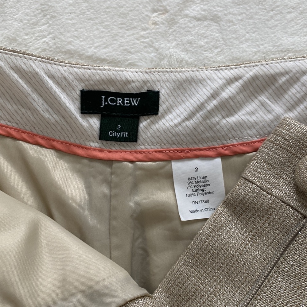 JCrew metallic linen shorts - Picture 4 of 10